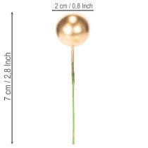 Artikel Kunstige gyldne bærkugler på tråd til festlige arrangementer, 2 cm, 48 stk.