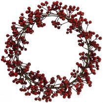 Bærkrans Røde Kunstplanter Rød Jul Ø35cm