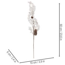 Artikel Kunstig gren vinterdekoration med bær og kogler 60 cm