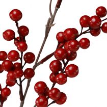 Artikel Kunstig bærgren i rød, dekorativ gren 68cm