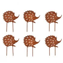 Artikel Havepindsvin rust metal patina 10x8,5cm 6 stk