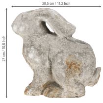Artikel Beton dekorativ kaninblomsterpotte påske antik grå H27cm