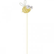 Artikel Bi som stik, fjeder, havedekoration, metal bi gul, hvid L54cm 3 stk