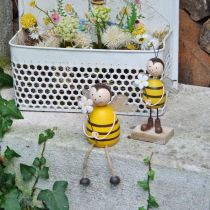 Deco bee som kantsæde sommerdekoration metal H13cm