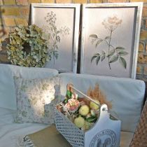 Artikel Billede med shabby chic træramme, blomstervægdekoration 40×50cm