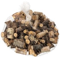 Artikel Dekorative birketræsstykker med bark til hobbybrug, 3 cm, 300 g