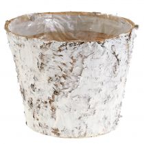 Artikel Dekorativ potte hvide birkepotte Ø18cm H15cm 2stk