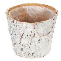 Artikel Blomsterpotte med bark-look, ideel til rustik indretning og plantedekoration, 12 cm, 4 stk.