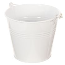 Artikel Hvide blikspande Ø14cm H12cm 6 stk.