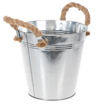 Artikel Blank metalspand med rebhåndtag, Ø18 cm