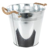 Artikel Blank metalspand med rebhåndtag, Ø25 cm
