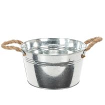 Artikel Blank metalskål med rebhåndtag, Ø22 cm