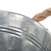 Artikel Blank metalskål med rebhåndtag, Ø22 cm