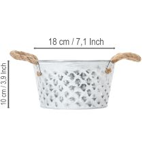 Artikel Skål i metal med rebhåndtag Ø18 cm H10 cm