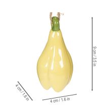 Artikel Keramiske blomstervedhæng, muntert design, blomstermønster, forårsdekoration, 9 cm, 6 stk.