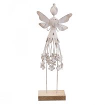 Artikel Blossom fairy borddekoration fjeder metal dekoration fairy white H30,5cm