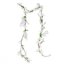 Artikel Blomsterguirlande kunstig blomsterkrans hvide blomster 160cm