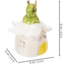 Artikel Hængende dekoration blomster keramik fehus som dekoration til ophæng 6 cm 6 stk.
