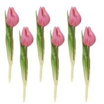Artikel Blomsterdekoration Tulipaner Kunstige Blomster Lilla 20cm 6 Stk