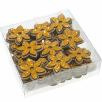 Artikel Blomster og bier til at sprede orange træspredningsdekorationer fjeder 36 stk