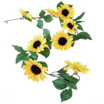 Blomsterguirlande med 8 kunstige solsikker 135cm