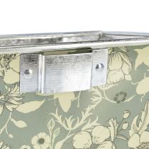 Artikel Blomsterkasse med holder altan metal 35x15cm H13cm