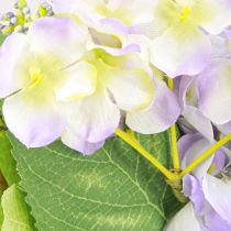 Artikel Kunstig blomsterkrans med rankekrans farvet H13cm Ø55cm