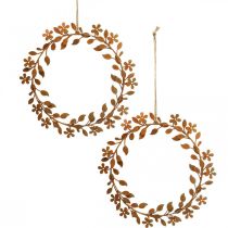 Artikel Blomsterkrans metaldekoration rustlook krans forårsdekoration Ø20cm 3 stk