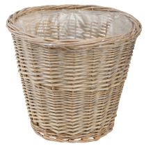 Artikel Urtepottekurv pil i naturgrå/hvid H26cm 2stk