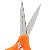 Artikel Blomstersaks med tænder lavet af rustfrit stål i orange 20cm