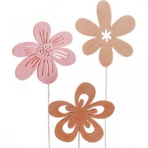 Havestake Blomsterstake Orange/Pink/Hvid Ø9,5cm 15stk