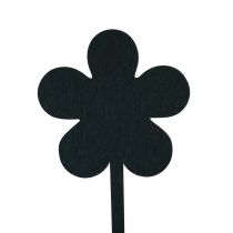 Artikel Blomsterprop blomst minipaneler træ sort Ø10cm 6stk