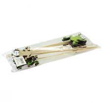 Artikel Blomsterprop frø sjov dekorativ stik træ 7,5cm 12stk