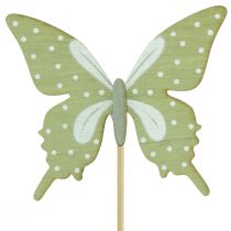 Artikel Blomsterprop sommerfugletræ med fjer 8x7cm 12 stk