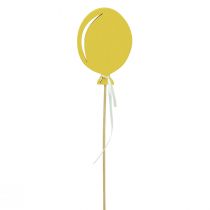 Artikel Blomsterstik buket dekoration kage topper ballon gul 28cm 8stk