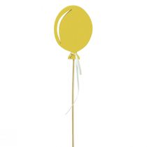 Artikel Blomsterprop buket dekoration kage topper ballon gul 28cm 8 stk