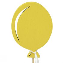 Artikel Blomsterprop buket dekoration kage topper ballon gul 28cm 8 stk