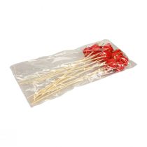 Artikel Blomsterprop julepakke dekoration rød 2,5cm 15 stk