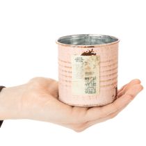 Artikel Blomsterpotte dekorativ dåse laks metal urtepotte Ø8cm H7,5cm