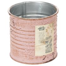 Artikel Blomsterpotte dekorativ blik rund antik rose metalplante Ø8cm H7,5cm