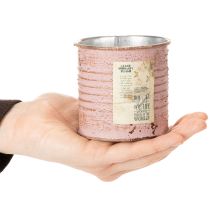 Artikel Blomsterpotte dekorativ blik rund antik rose metalplante Ø8cm H7,5cm