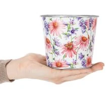 Artikel Urtepotte, forårsdekoration, plantekasse, metal, Ø12 cm, H10,5 cm