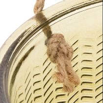 Artikel Glasurtepotte/hængende lanterne, lilla/grøn, 14 cm, 2 stk.