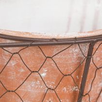Artikel Urtepotte keramisk trådkurv brun terracotta L38,5cm