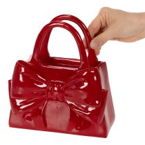 Artikel Dekorativ håndtaskevase med sløjfe, blank, 22 cm