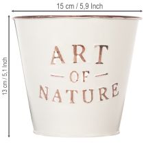 Artikel Zink urtepotte, creme, Ø15 cm H13,5 cm