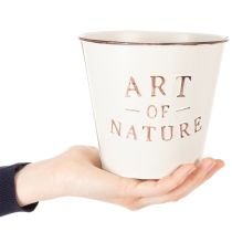 Artikel Zink urtepotte, creme, Ø15 cm H13,5 cm