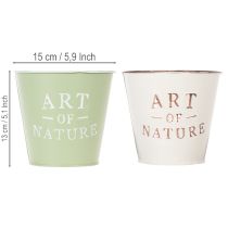 Artikel Art of Nature plantekasse med bogstaver, dekoration til vindueskarm og stue, 15 cm, 2 stk.