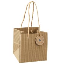 Artikel Urtepotte af papir ribbet med folie 12x12cm 8 stk