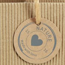 Artikel Urtepotte af papir ribbet med folie 12x12cm 8 stk